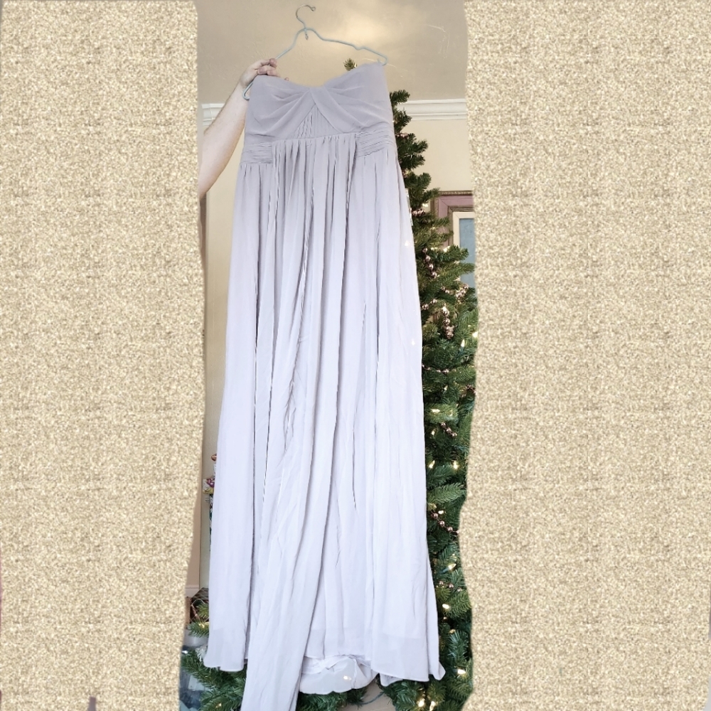 Lilac Birdy Grey Convertible Bridesmaid Gown curve 2X